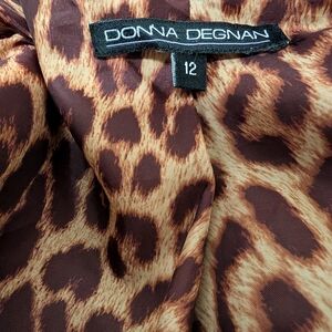 Donna Degnan Brown Leopard Print Women's Jacket